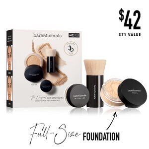 bareMinerals Original 3pc Get Started Kit:Foundation+2 Mini's w/Brush*~ Fair NIB